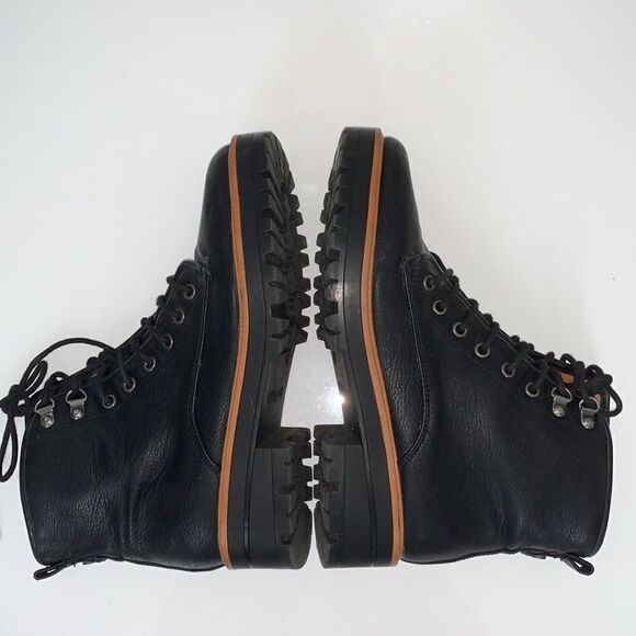 Indigo Rd Irisay Black Lace Up Combat Hiker Leather Boots Size 8,5 - Picture 7 of 12